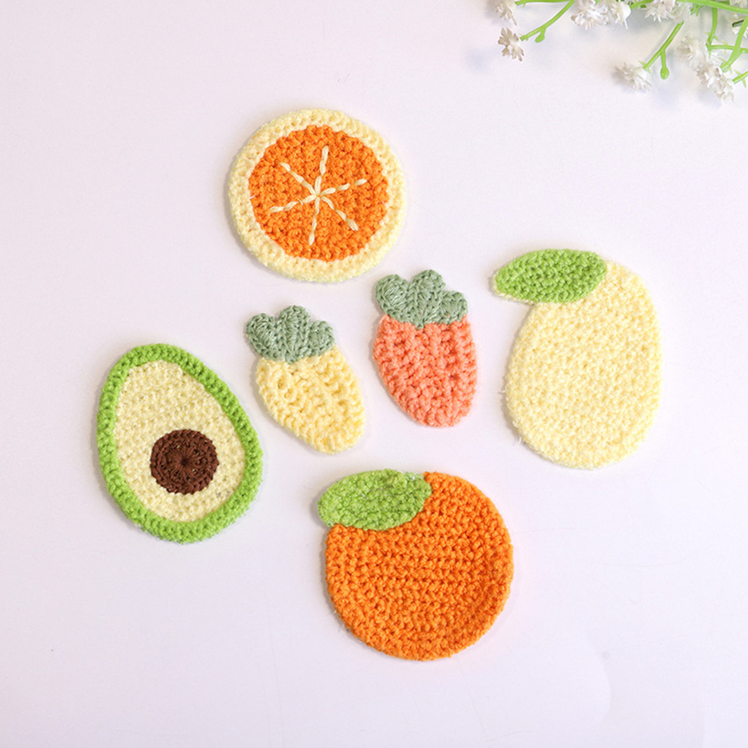 Embroidery Patches - 10 Stück süße Mini Karotte Avocado
