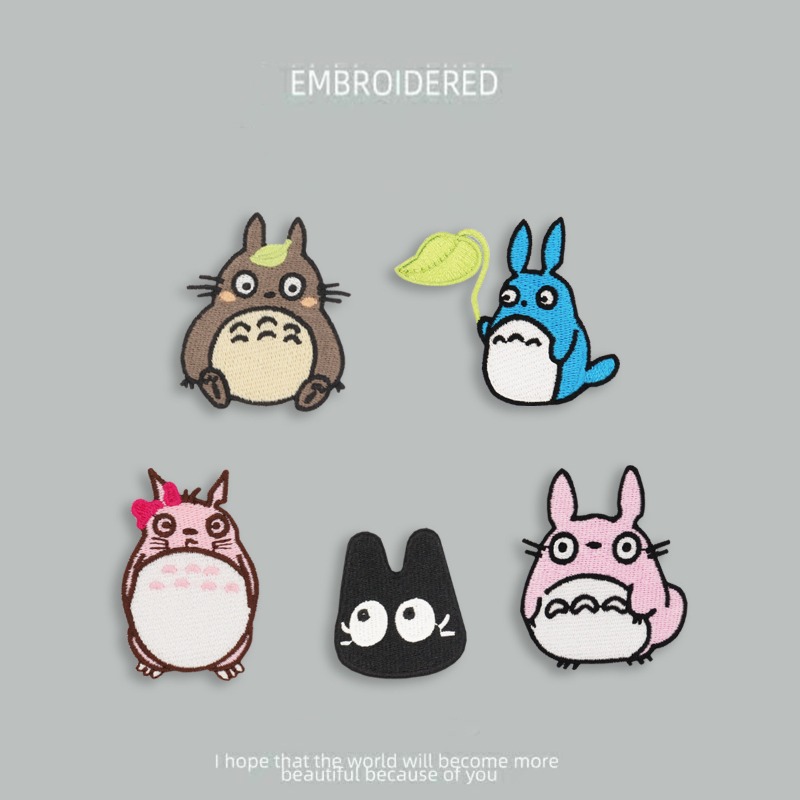 Embroidery Patches - My Neighbor Totoro Bestickte Aufbügel-Patches Selbstklebende