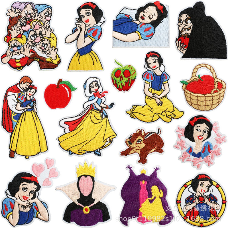 Embroidery Patches - 15 stücke Schnee Prinzessin Stickerei Patches