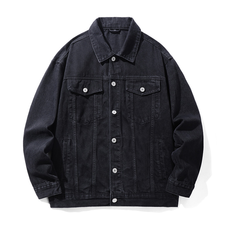 Embroidery Jacket Jeans - Hochwertige Retro-Jeansjacke mit Leuchtender Karpfen-Stickerei für