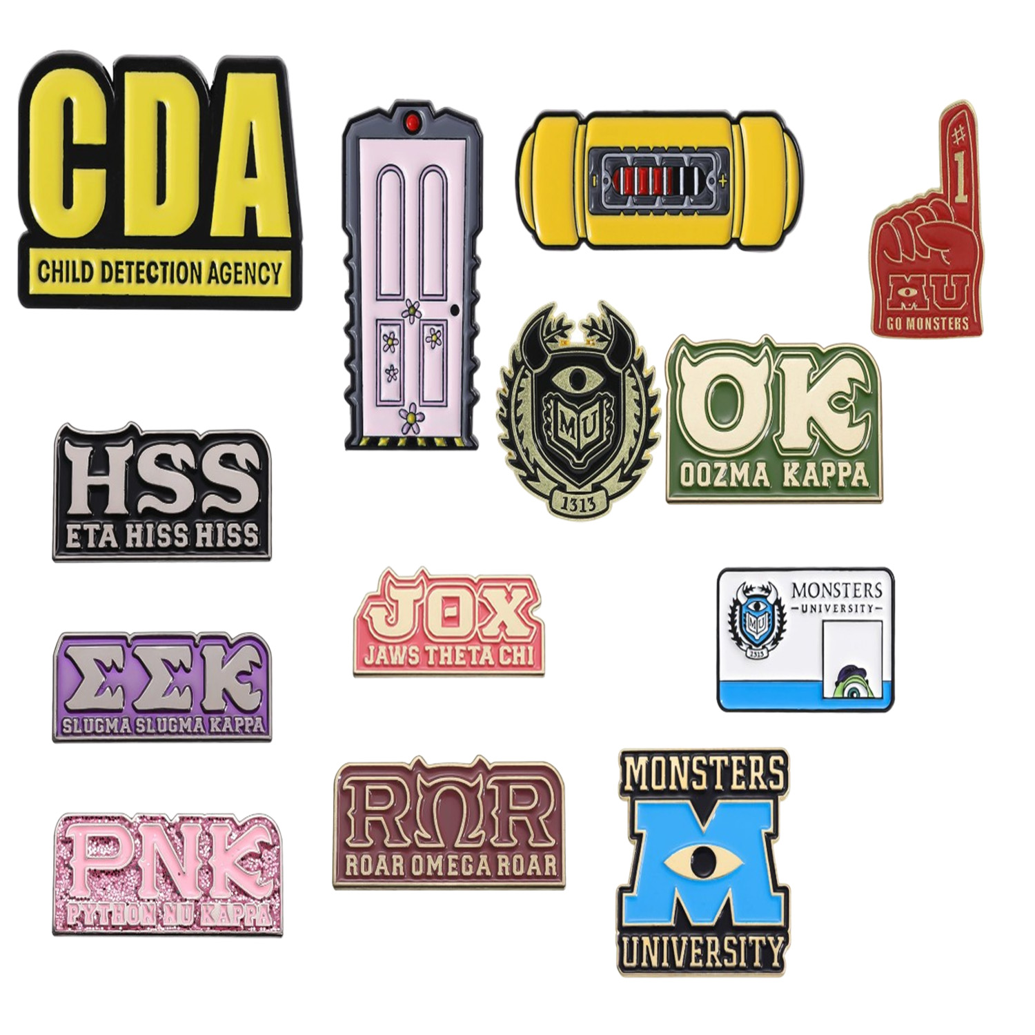 Embroidery Initials - Cartoon-Buchstaben-Serie, Metallbrosche, kreative Persönlichkeit, niedliches Set-Abzeichen