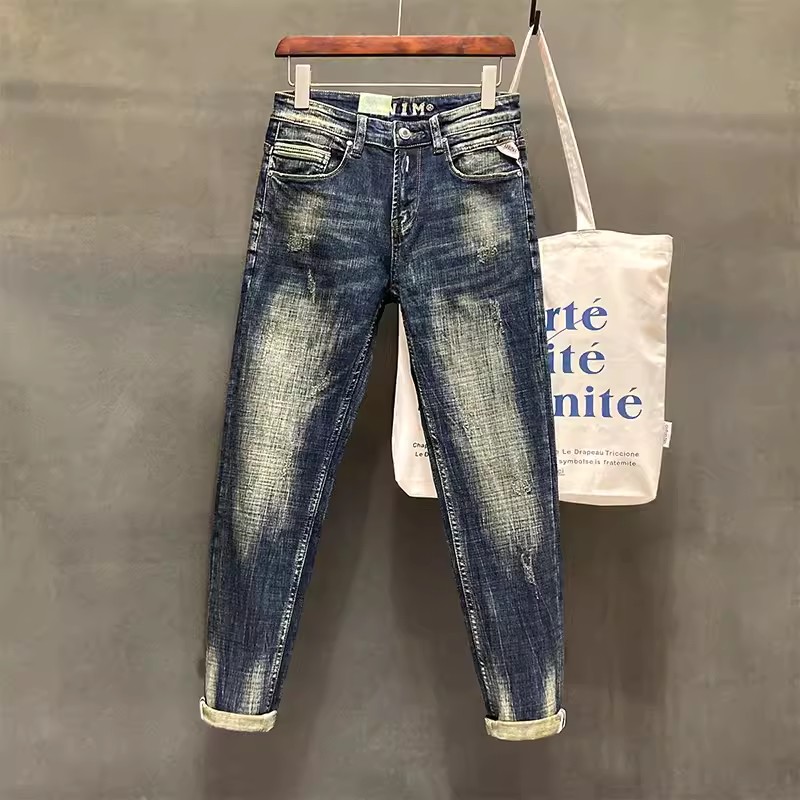 Embroidery Effect - Designer Mode Männer Jeans Hohe Qualität