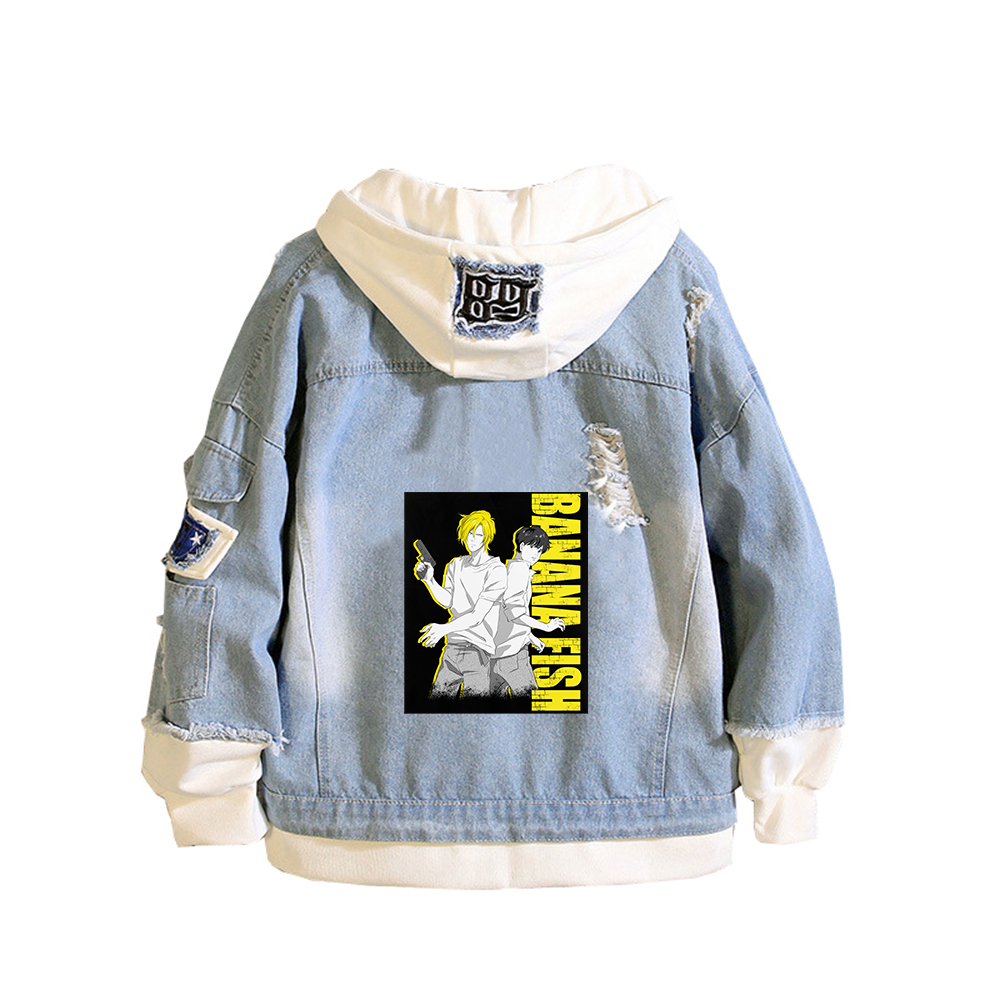 Embroidery Jacket Jeans - BANANA FISH Denim Jacke Anime Jeans