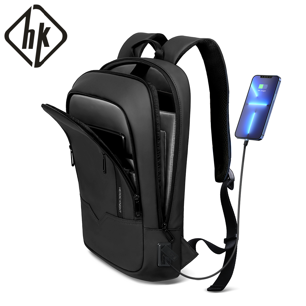 Embroidery Keychain - HK Slim Business-Rucksack für Herren, 17,3-Zoll-Laptoptasche