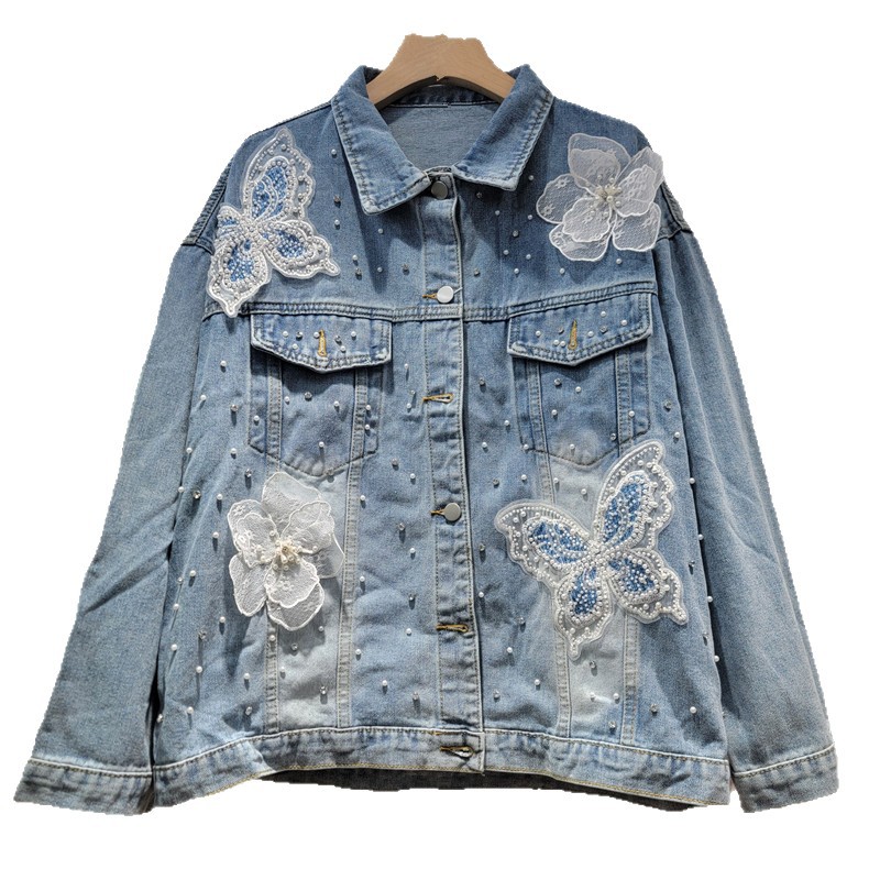 Embroidery Jacket Jeans - 2026 Frühling Herbst Koreanische Jeansjacke für