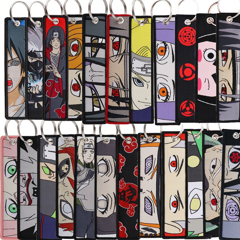 Embroidery Charm - Anime Naruto Bestickte Schlüsselanhänger Coole Schlüsselanhänger