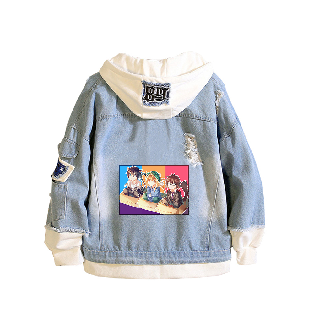 Embroidery Jacket Jeans - Noragami ARAGOTO Druck Frauen Denim Jacke