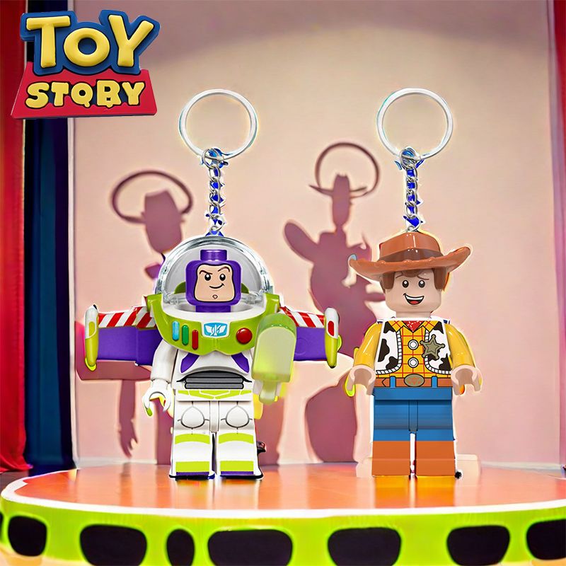 Embroidery Keychain - Disney Toy Story niedliche Buzz Lightyear-Bausteine,