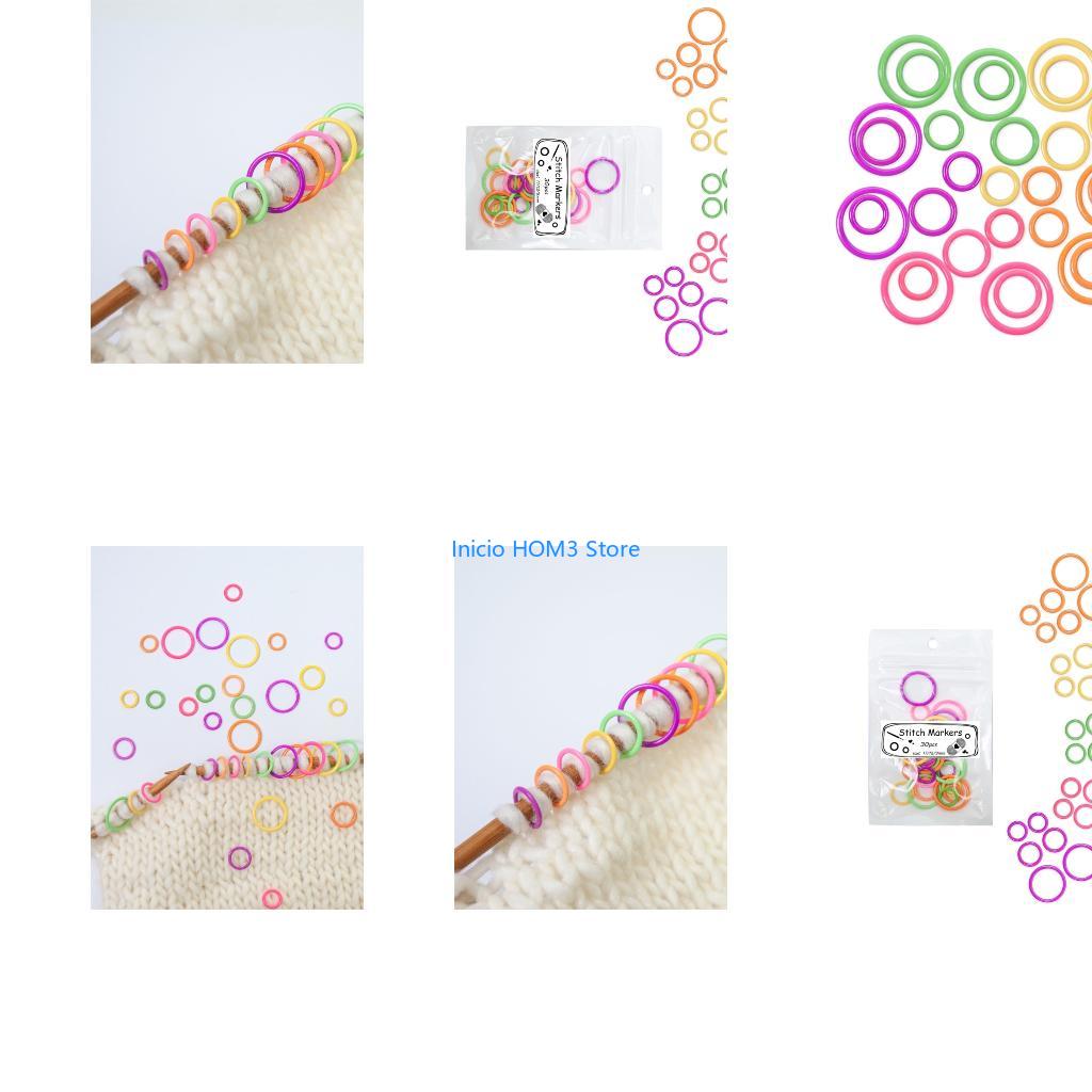 Stitch Marker Ring - A5YD 30 Stück Häkelmarker mit O-Ringen,