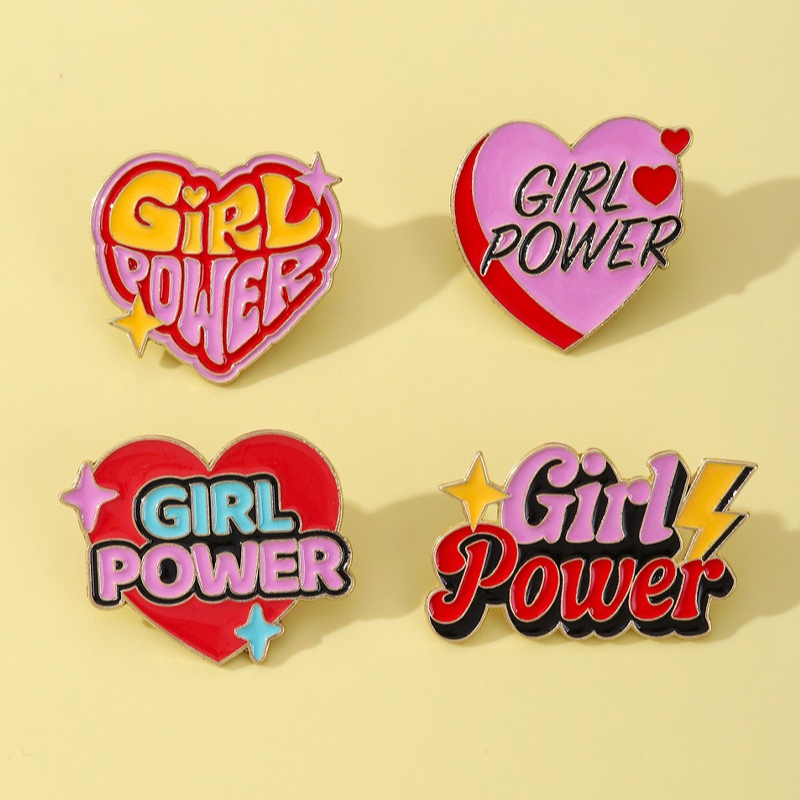 Embroidery Initials - Neue Fashion Girl Power Serie Legierungsbrosche