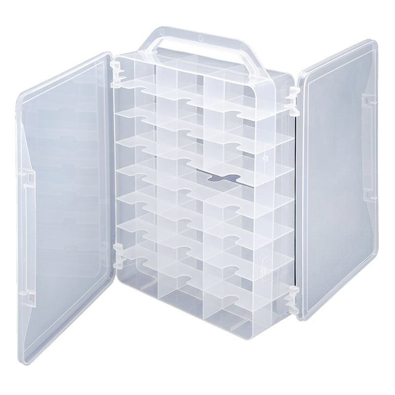 Embroidery Floss - Näh-Organizer mit 46 doppelseitigen Fächern, Aufbewahrungsbox