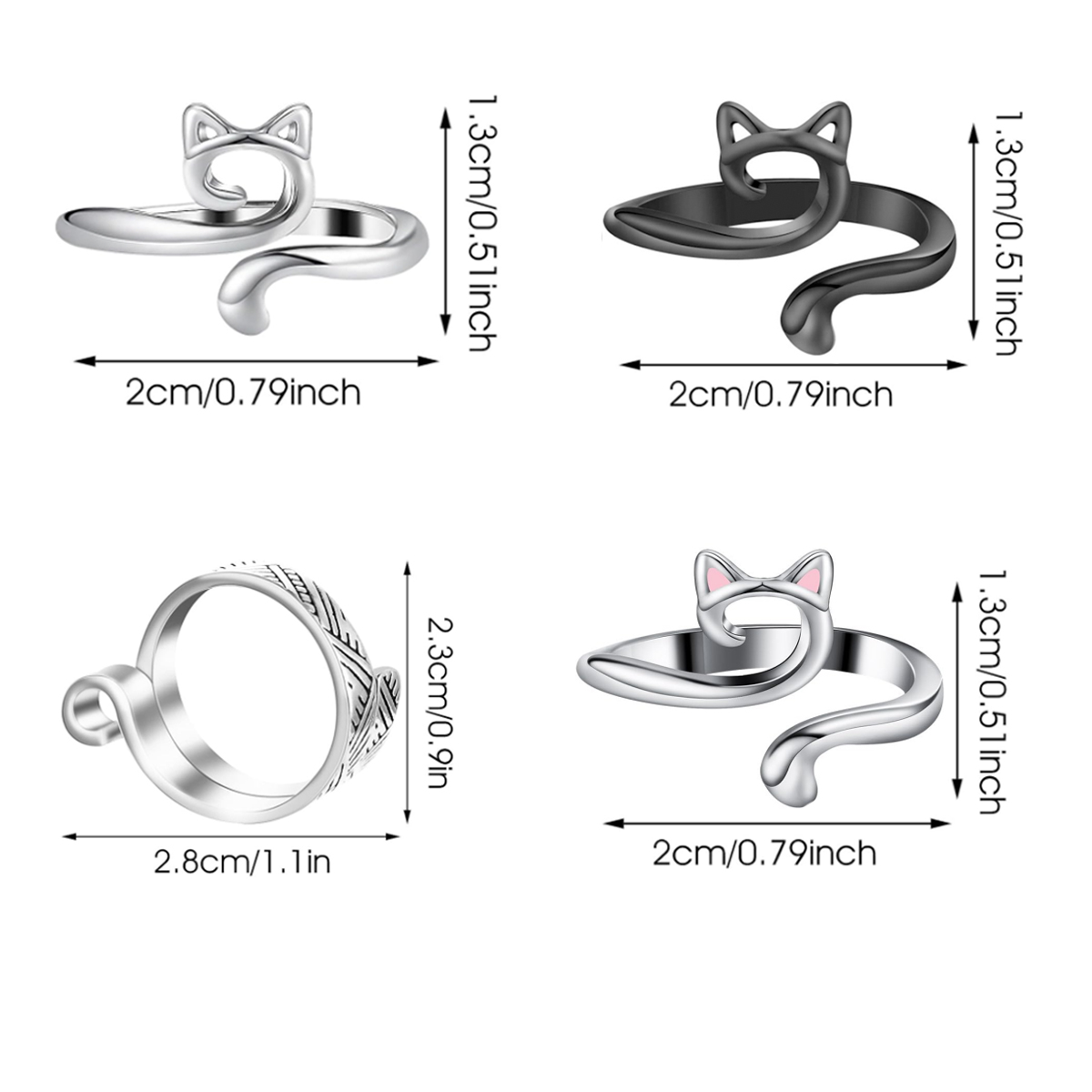 2 stücke Einstellbare Stricken – Stitch Marker Ring Bewertung und Preis