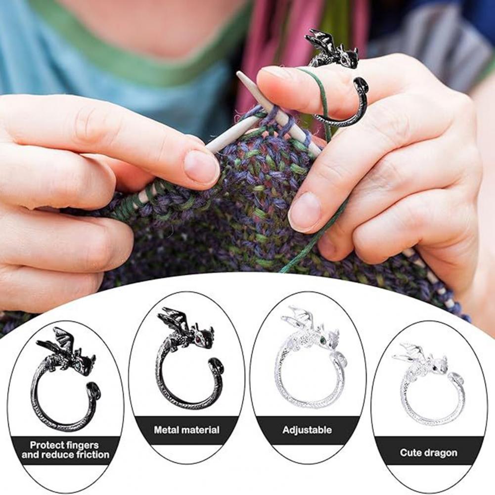 Häkelmarkierer Drachen-Design  – Stitch Marker Ring Bewertung und Preis