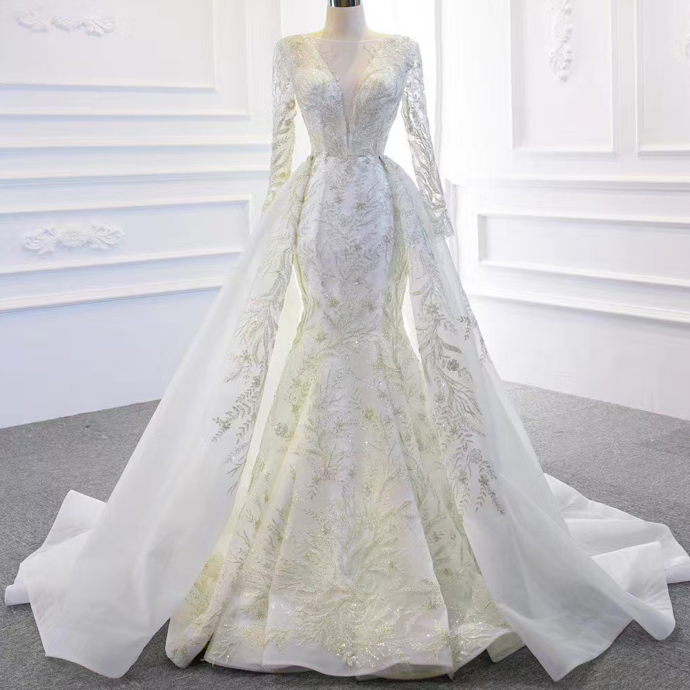 Abnehmbare Schleppe, O-Ausschn – Embroidery Organza Bewertung und Preis