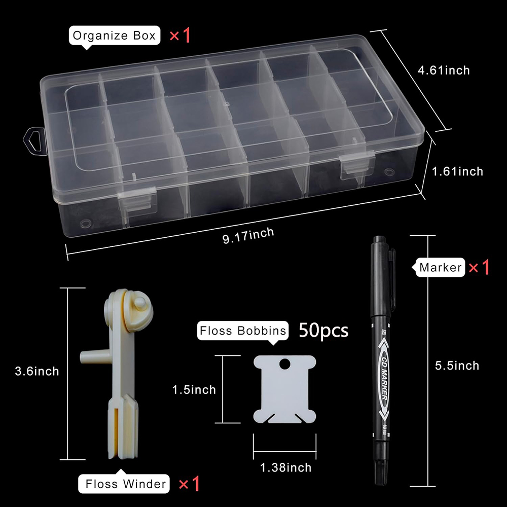 Stickgarn-Organizer mit 18 Fäc – Embroidery Floss Bewertung und Preis