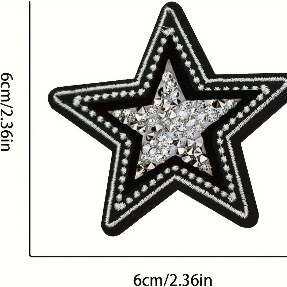 5 Stück schwarz-weiße funkelnd – Embroidery Jacket Jeans Bewertung und Preis