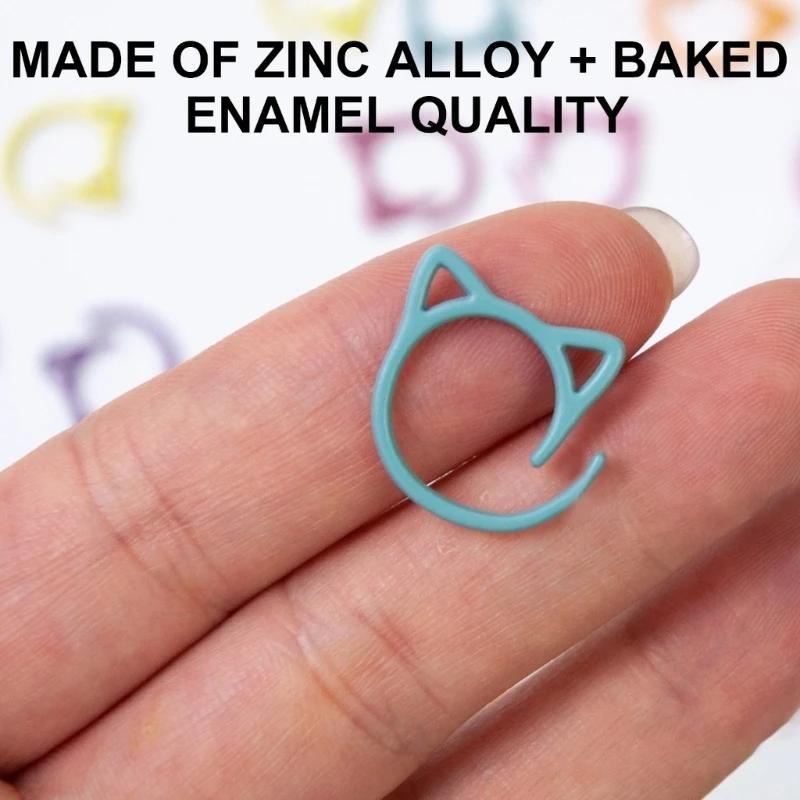 24/48 Stück Katzenohr-Metall-M – Stitch Marker Ring Bewertung und Preis