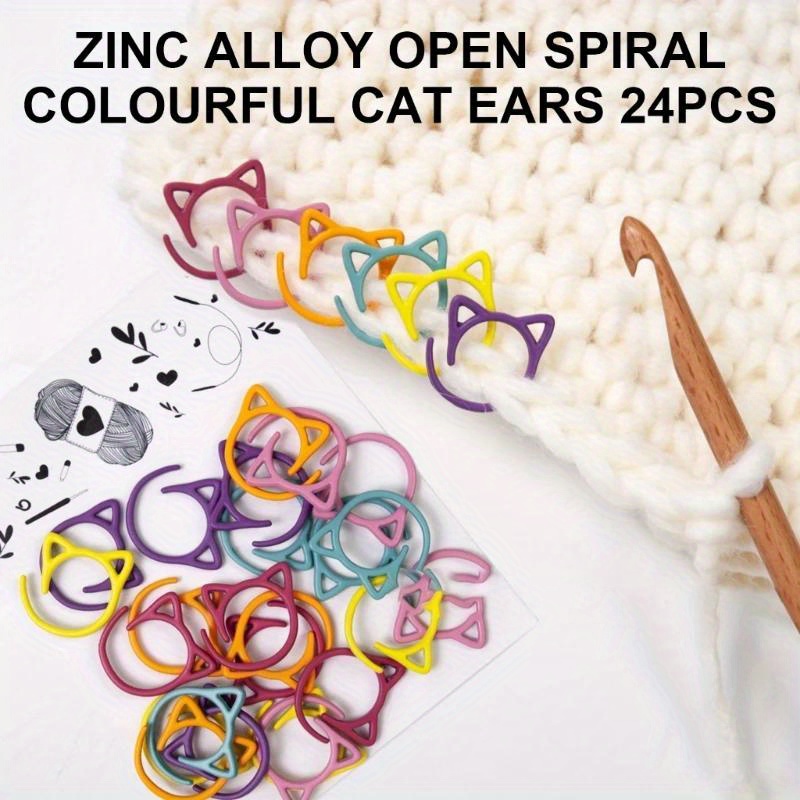 24/48 Stück Katzenohr-Metall-M – Stitch Marker Ring Bewertung und Preis