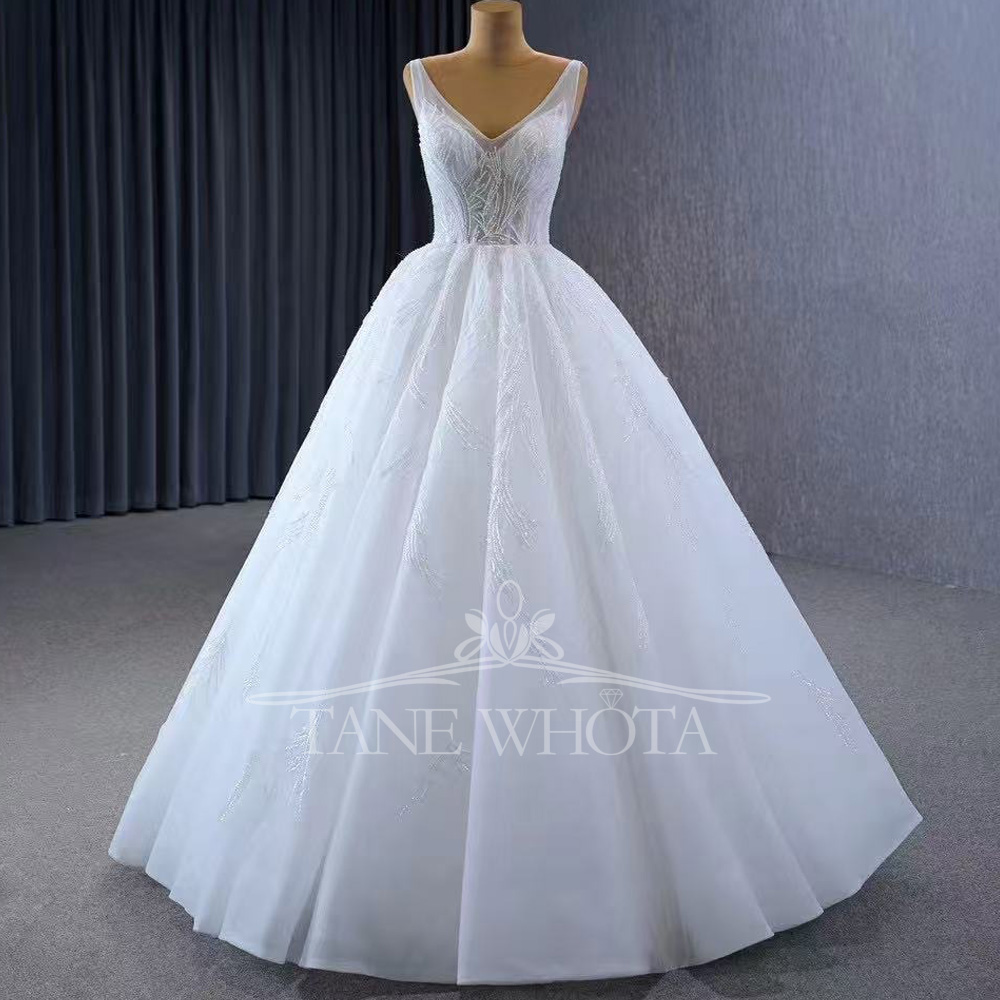 Kristall-Pailletten-Brautkleid – Embroidery Organza Bewertung und Preis
