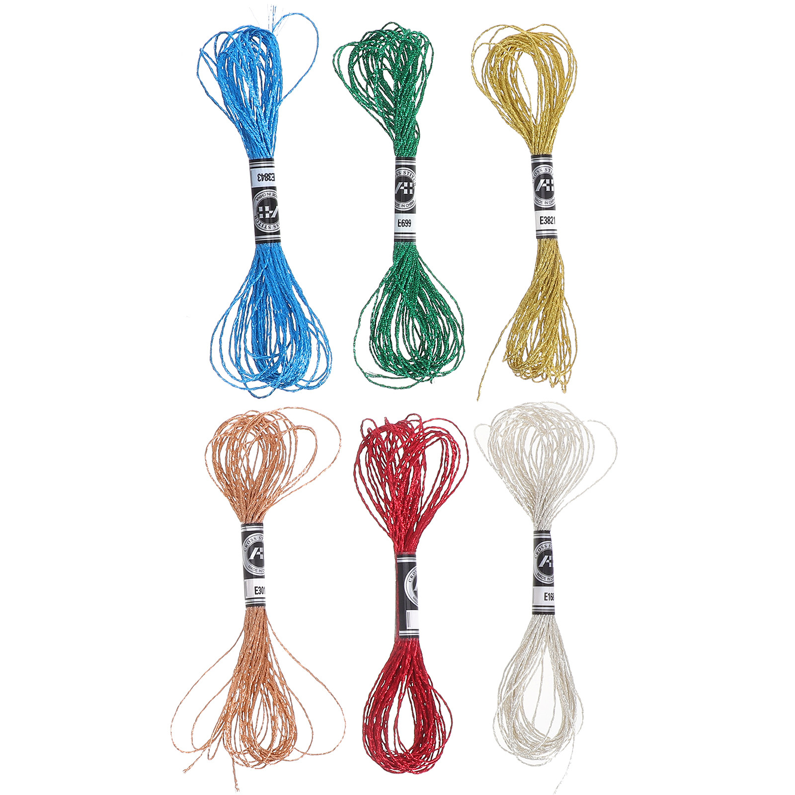 6 Stück luxuriöser metallische – Embroidery Floss Bewertung und Preis