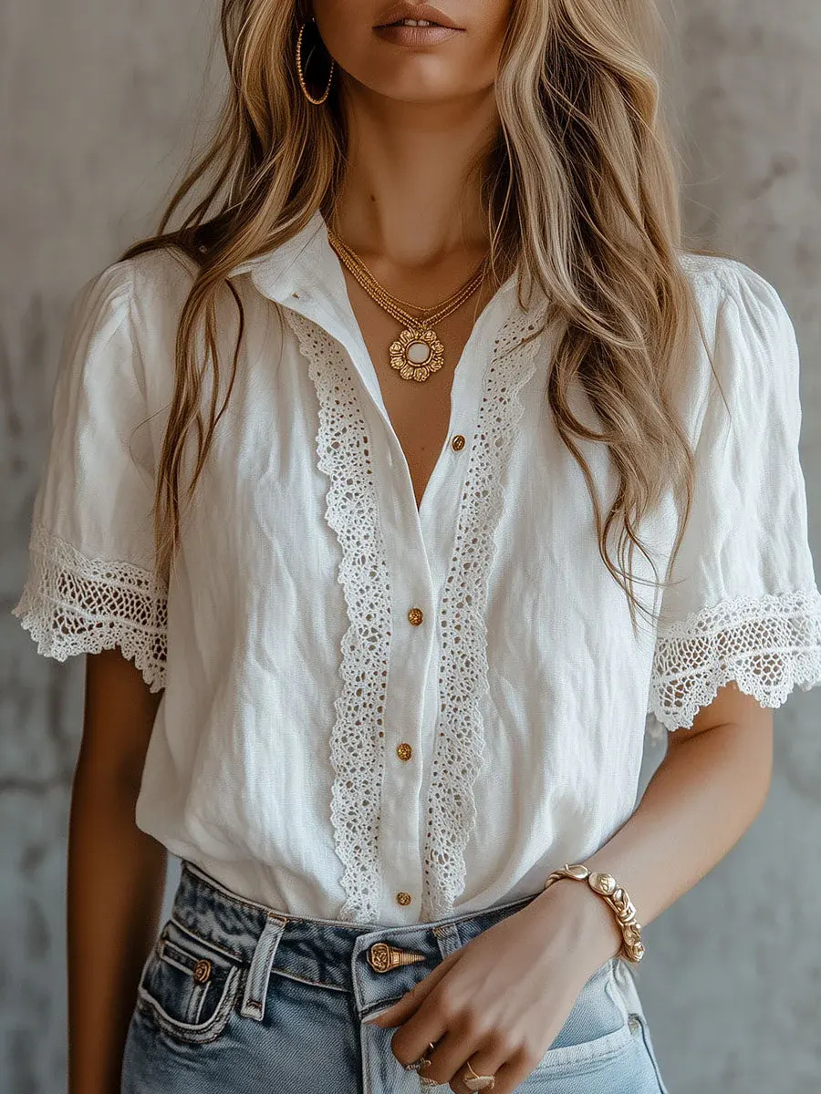 Elegante Damenblusen, lässig,  – Embroidery Class Bewertung und Preis