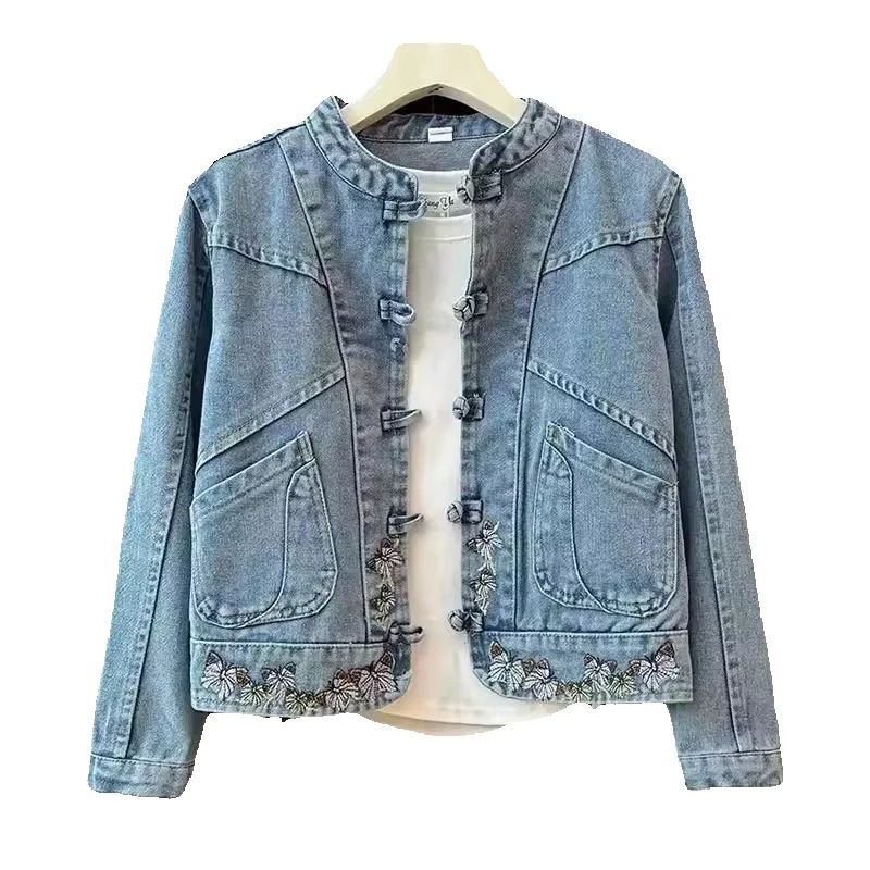 2023 frühling Herbst Neue Mode – Embroidery Jacket Jeans Bewertung und Preis