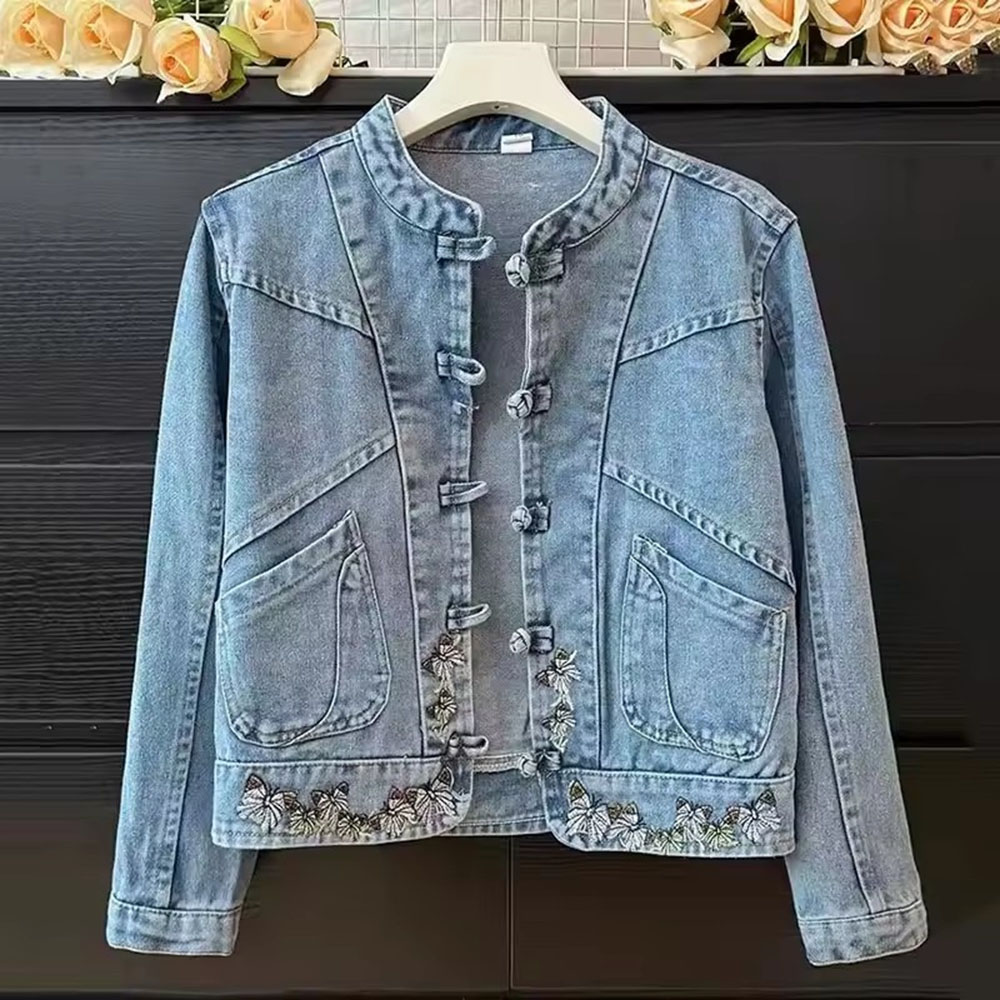 2023 frühling Herbst Neue Mode – Embroidery Jacket Jeans Bewertung und Preis