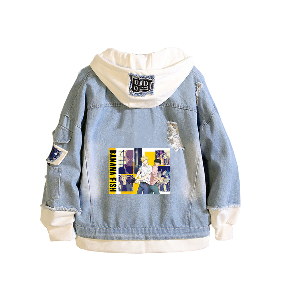 BANANA FISH Denim Jacke Anime  – Embroidery Jacket Jeans Bewertung und Preis