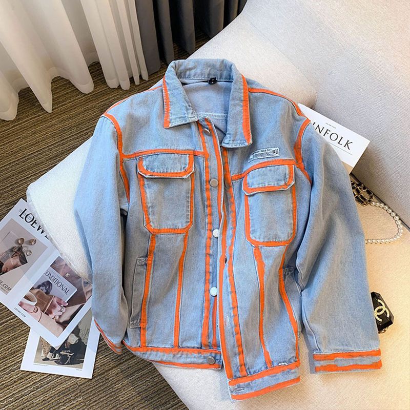 Retro Frauen Gestreiften Graff – Embroidery Jacket Jeans Bewertung und Preis