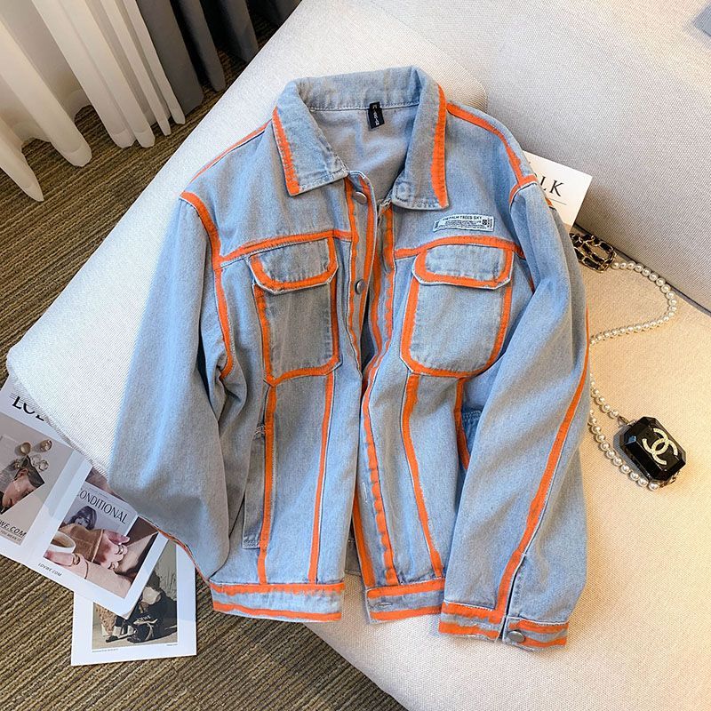 Retro Frauen Gestreiften Graff – Embroidery Jacket Jeans Bewertung und Preis