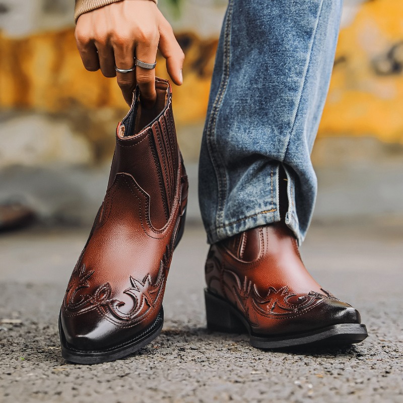 Herren Western Cowboy Stiefel  – Embroidery Design Bewertung und Preis
