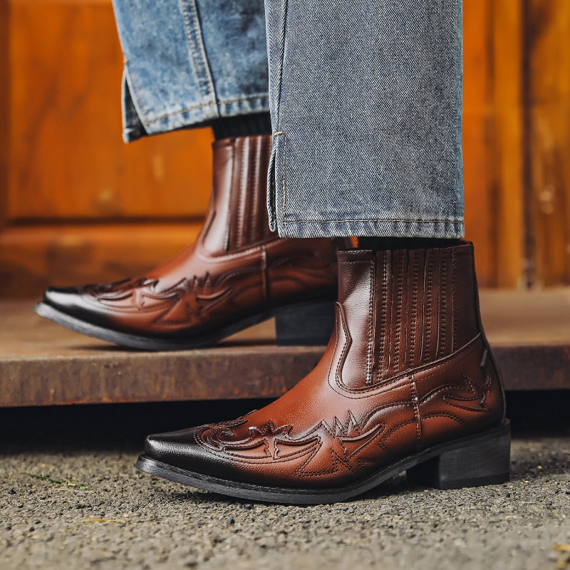 Herren Western Cowboy Stiefel  – Embroidery Design Bewertung und Preis