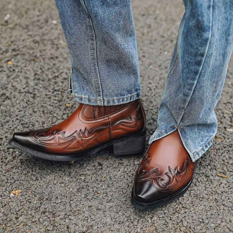 Herren Western Cowboy Stiefel  – Embroidery Design Bewertung und Preis