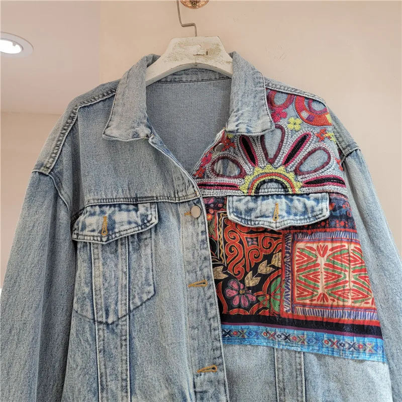 Vintage Blau Stickerei Verstär – Embroidery Jacket Jeans Bewertung und Preis