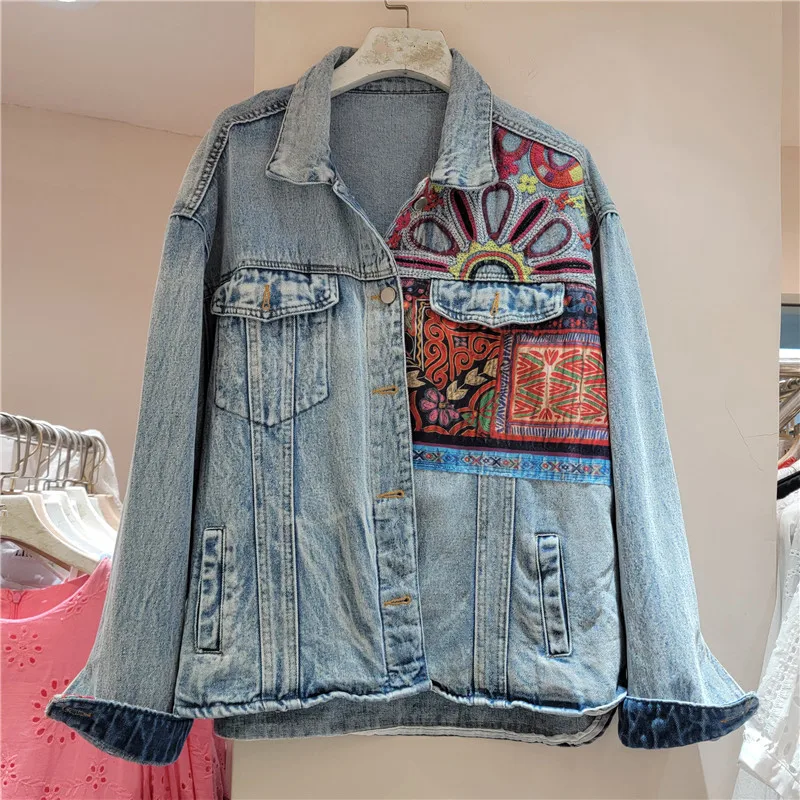 Vintage Blau Stickerei Verstär – Embroidery Jacket Jeans Bewertung und Preis