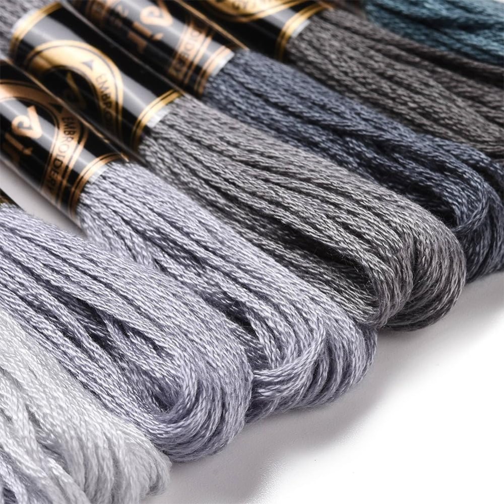 8 Stränge, 70 Yards, graue Fre – Embroidery Floss Bewertung und Preis