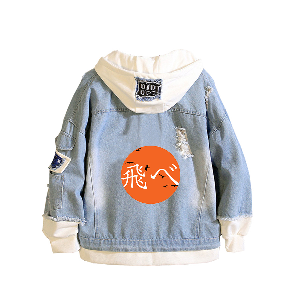 Haikyuu Karasuno VBC Druck Fra – Embroidery Jacket Jeans Bewertung und Preis