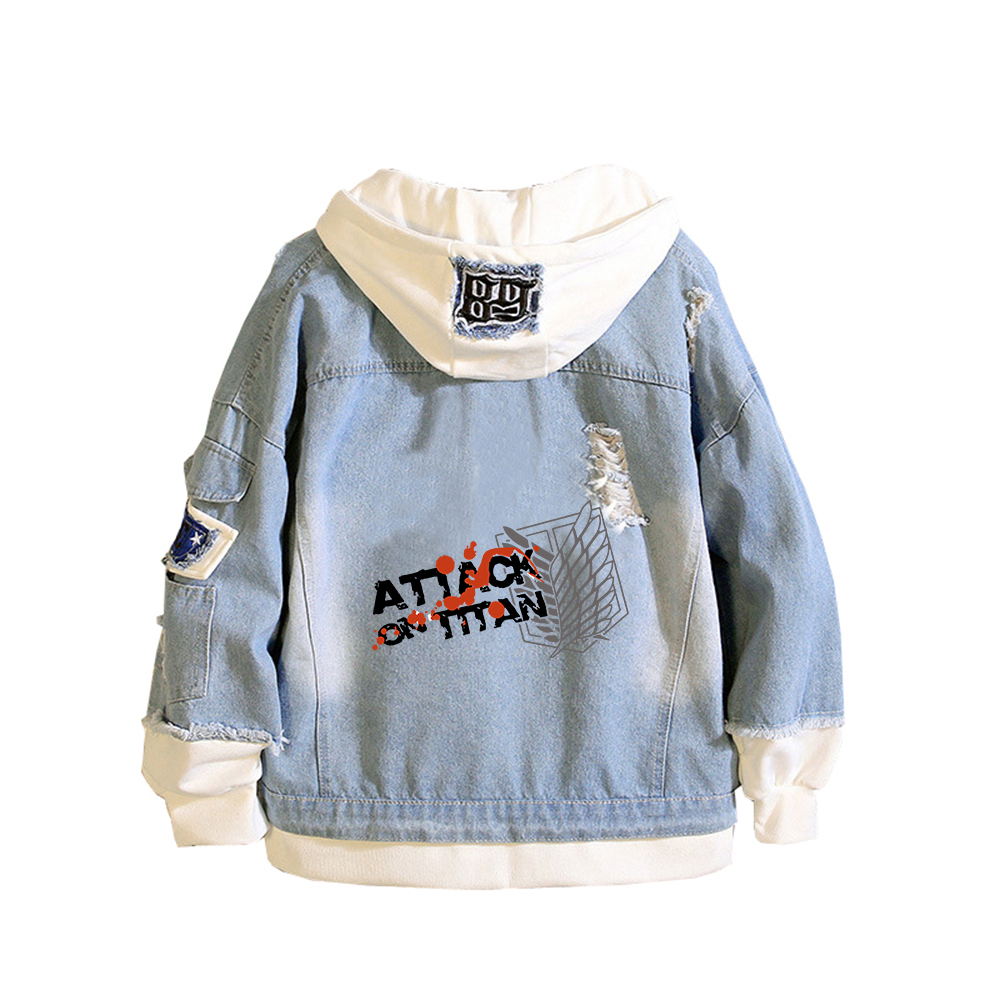 Angriff auf Titan Anime Denim  – Embroidery Jacket Jeans Bewertung und Preis