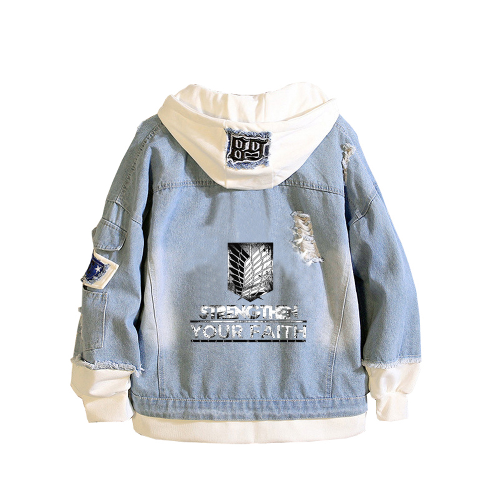 Angriff auf Titan Anime Denim  – Embroidery Jacket Jeans Bewertung und Preis