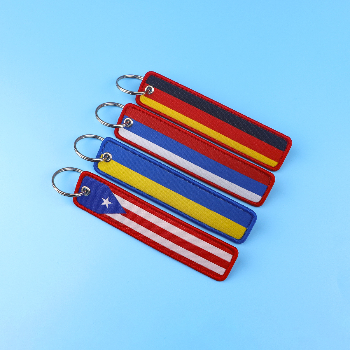 1 Stück Nationalflaggen-Sticke – Embroidery Keychain Bewertung und Preis
