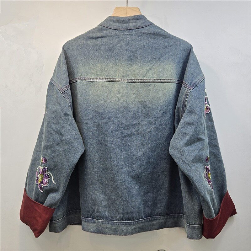 Schwer verzierte Pailletten-Bl – Embroidery Jacket Jeans Bewertung und Preis